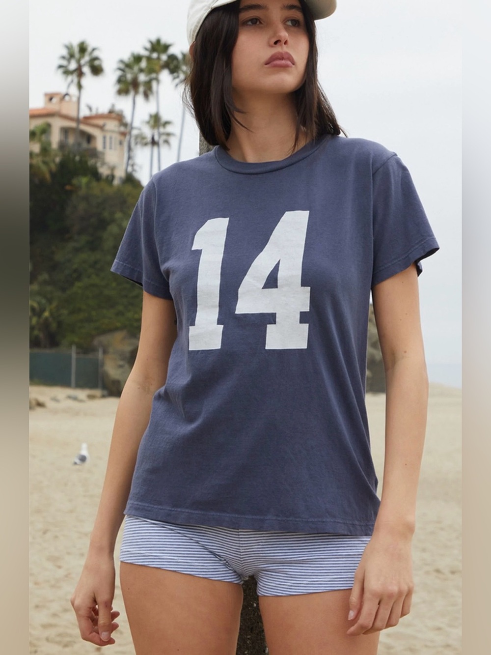John Galt Cloe T-Shirt Navy, one size, like new!